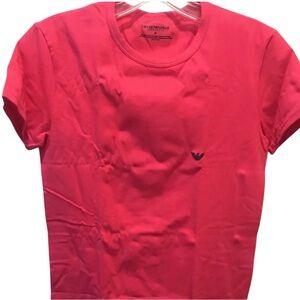 EMPORIO ARMANI EAGLE Red S/S Crew Neck T Shirt L